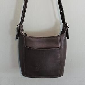 Vintage Coach Slim Duffle Sac Bag 9816 Leather Purse